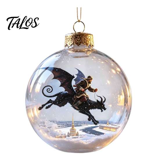 Garden Holiday Ornaments Glowing Christmas Story Ornament, Light-Up 3D Hanging Ball with Warm LED, Mini Decorative Spheres for Holidays Scene