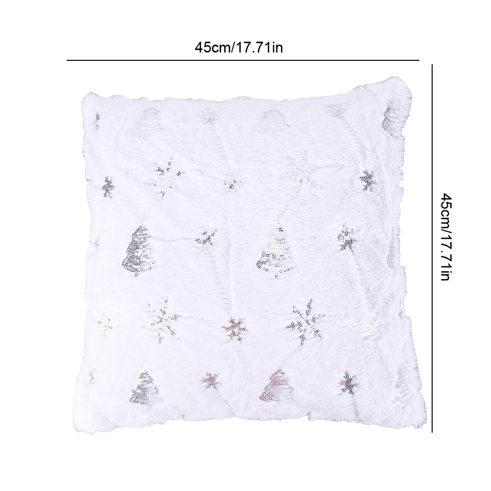 45x45cm Christmas Cushion Covers Decorations 2025 Winter Pillows Cover Decor Sofa Cover Snowflake Cushion Cases Home Decoration