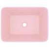 VidaXL Lavabo de Luxe Vasque à Poser de Toilette Lave-mains de Salle de Bain Salle Cosmétique Rectangulaire Intérieur Rose 147043