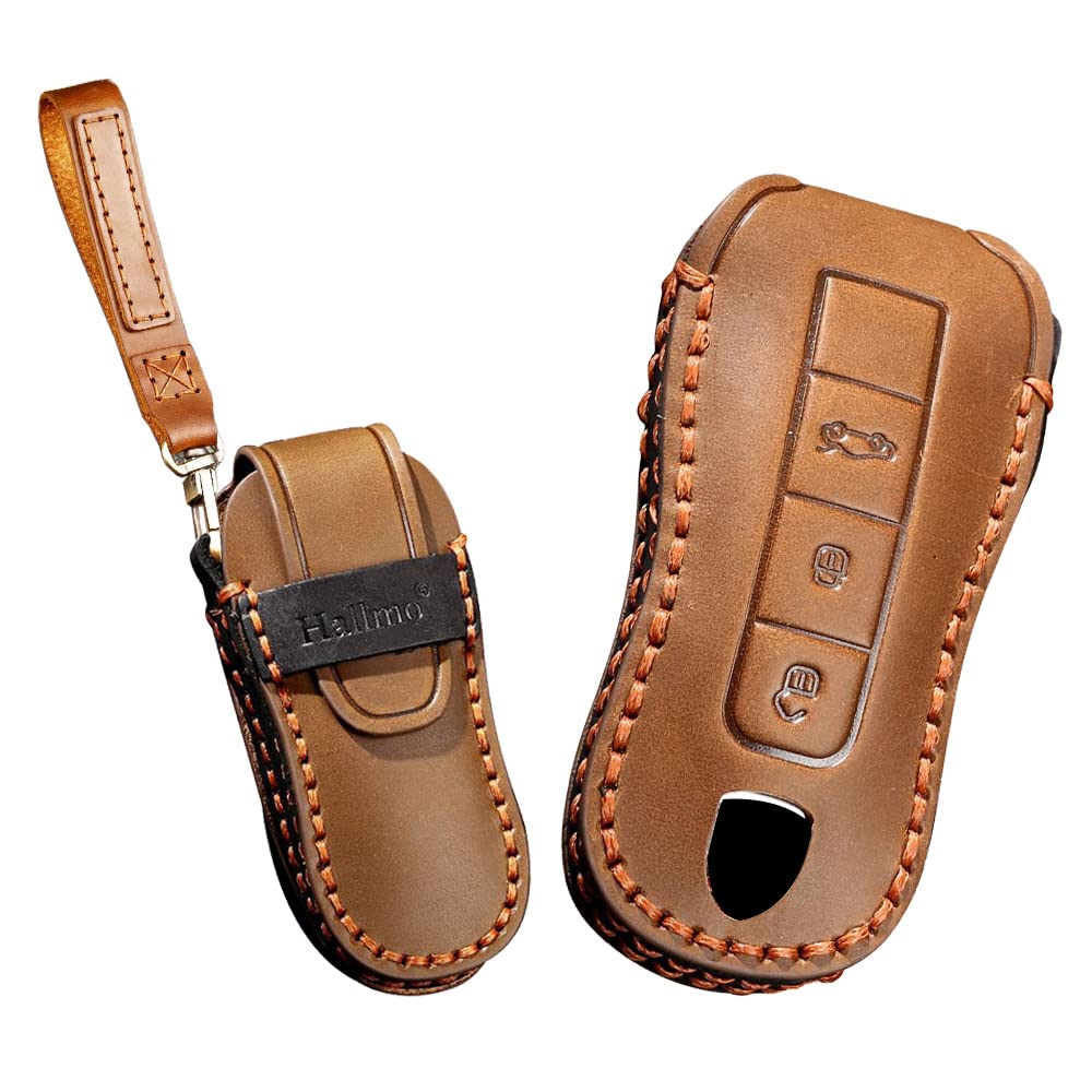 

Чехол для смарт-ключа Porsche, стильная текстура, роскошный брелок, подходит для Porsche Panamera Cayenne 911 Carrera, оригинальный ключ с дистанционным управлением