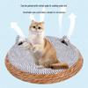 Dual-Use Rattan Cat Bed & Scratch Board - Large, Durable, Scratch-Resistant, All-Season, Dander-Proof