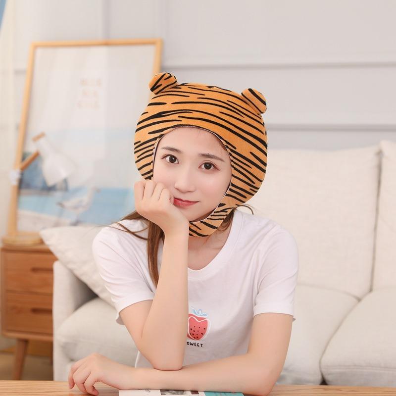 Short Striped Tiger Hood Hat, Plush Hood, Photo Props, Photo Props, Cartoon Hood