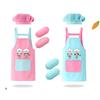 New Cartoon Kids Apron Arm Sleeve Hat Children's Bib Chef Cap Waterproof Chef's Uniform Baking
