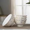 Ceramic Footed Rice Bowl Set
