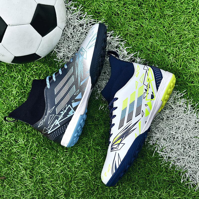 World Cup High-top Football Shoes TF Broken Ding AG Spike Youth Student Grass Training Shoes