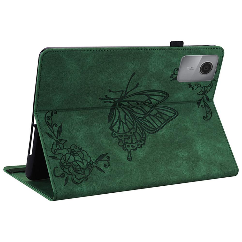 For Lenovo Idea Tab (TB336ZU/TB336FU)/Xiaoxin Pad 11 2025 Case Butterfly Flower Imprint PU Leather Tablet Cover with Card Slots