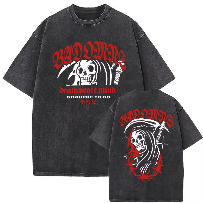 Vintage Washed Old America Rock Band Bad OUnisexs Graphic T Shirt A Tour of The Concrete Jungle Tour Tshirt Unisex Oversized Tshirts M