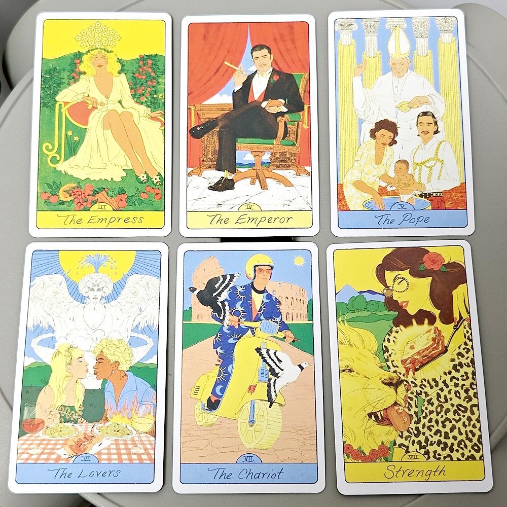10.3*6cm The Pasta Tarot: A 78-Card Deck for Delicious Divination, A Playful, Accessible, and Delicious New Interpretation