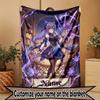 Custom Name Personalized Genshin Impact Print Blanket, Home Decor, Bedroom, Sofa, Camping, Couch, Gifts for Birthday Christmas