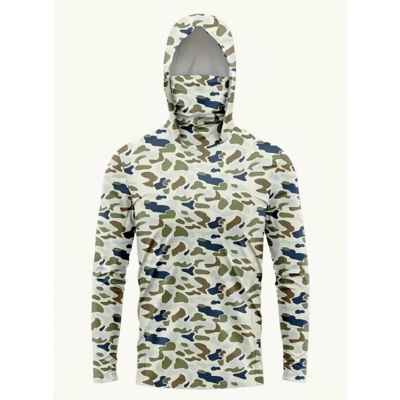 Fishing Apparel Men Hood Fishing Shirt Long Sleeve Fishing T Shirt Uv Protection