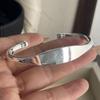 Xiaomi 100% Solid 925 Sterling Silver Retro Bracelet for Women Men Vintage Handmade Simple Flat Simple Bracelet Birthday Gift