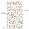 3D Holographische Schmetterling Nail art Aufkleber Klebstoff Gold Silber Laser Folie Nagel Abziehbilder Für Frauen Mädchen DIY Maniküre Dekoration