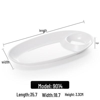 Japanese Style Melamine Double Divided Snack Plate
