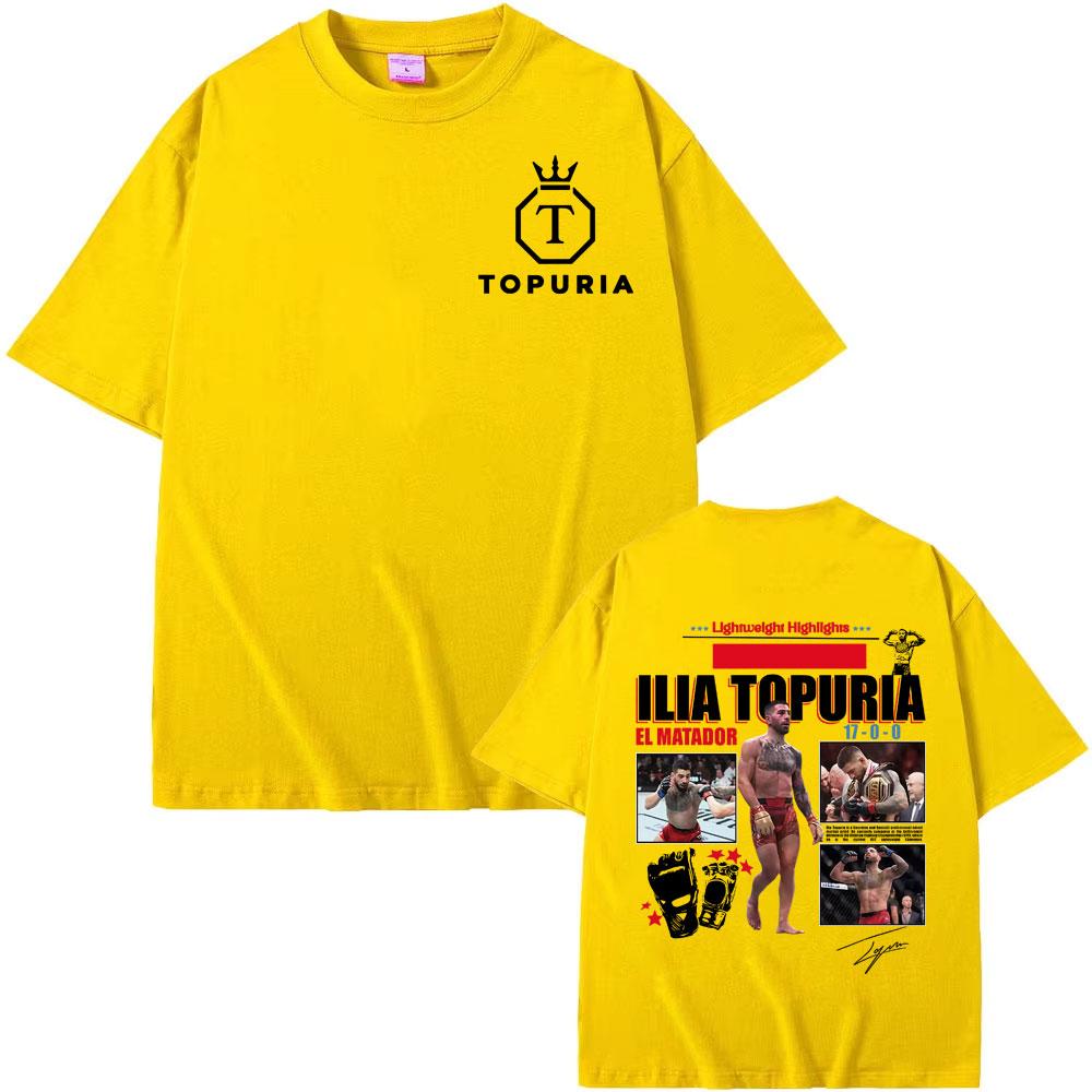 Limited El Matador Ilia Topuria Print T Shirts Mens Clothing Fashion Vintage Classic Oversized T Shirt Man Casual Loose Tshirt