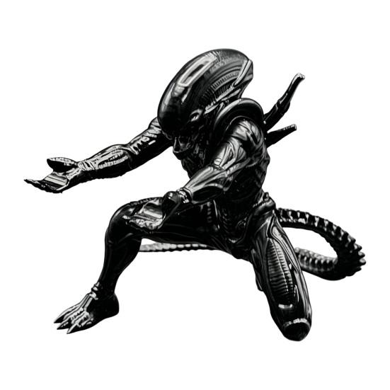 Alien Pen Holder for Desk, 3D Printed Pencil Display Stand, Kneeing Alien Desktop Organizer for Home Office Accessories