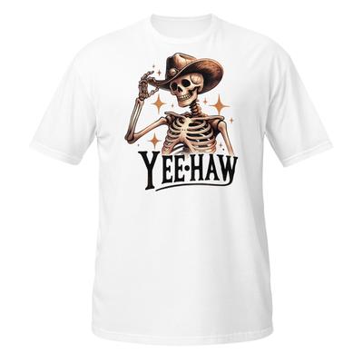 Yeehaw Skeleton Cowboy T-Shirt | Funny Western Grim Cowboy Graphic Tee