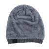 Thickened Fleece Pile Cap Rhombus Jacquard Hood Cap Fashion Beanies Hat  Winter