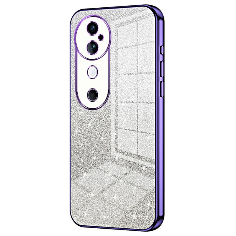 

For vivo S19 5G Case Bling Gradient Glitter Soft TPU Phone Cover Purple