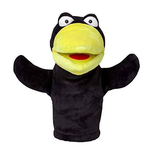 LingTong Hand Puppet, Plush Hand Dancing Animal Doll, Emotional Development, Educational Toy, Puppet Show Prop, Crow