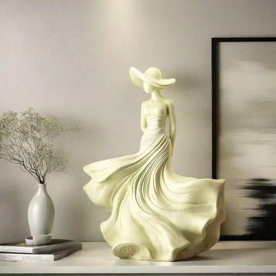 Rzeźba Statua Kobiety z Żywicy Nowoczesna Figurka Kobiety Wystrój Domu Rzemiosło Artystyczne do Salonu Sypialni Biura Półki Dekoracja Biurka