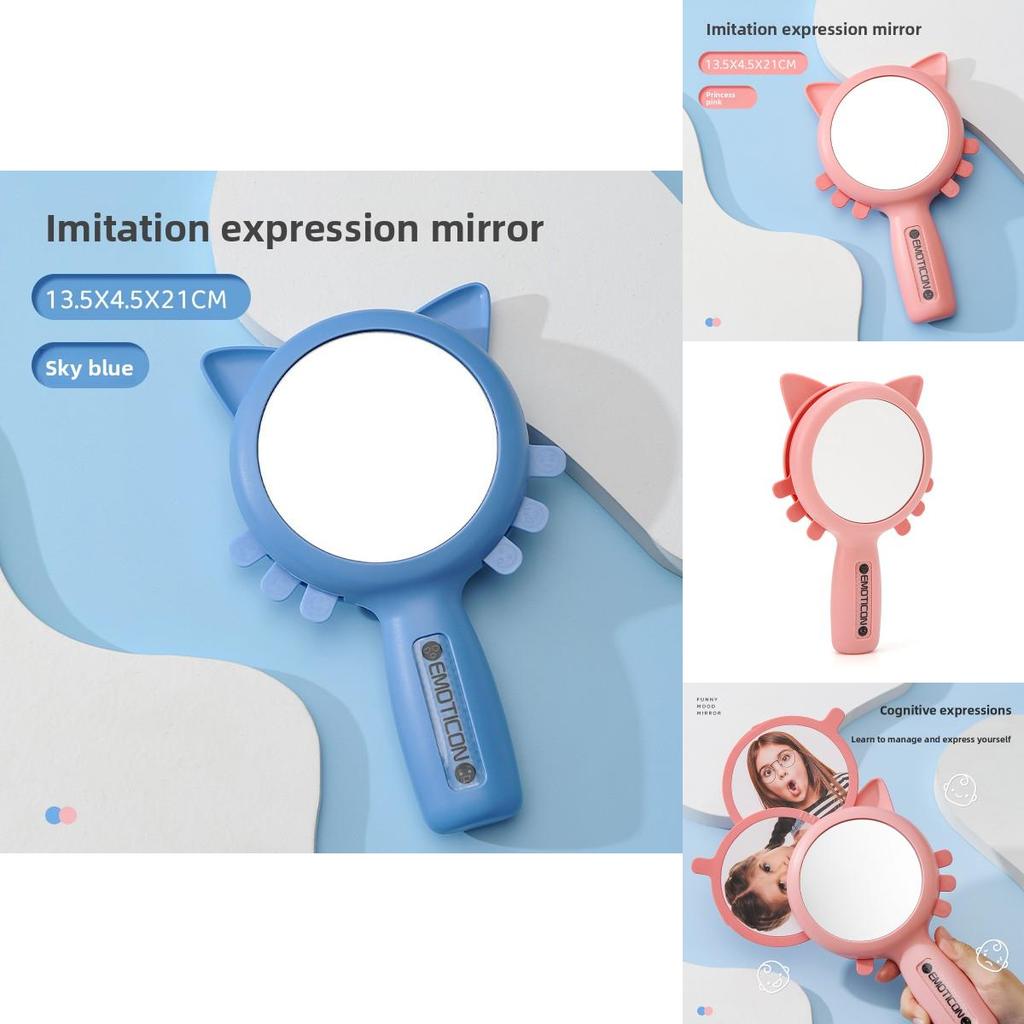 Baby Educational Mirror With Emotion Cards For Toddler Expression Recognition And Cognitive Development