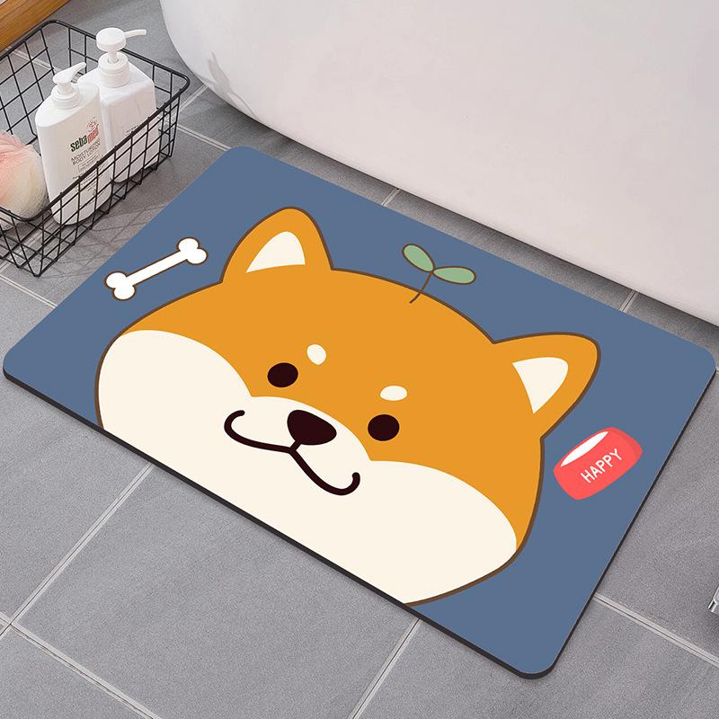 Desene animate cu uscare rapidă, pernă absorbantă, bucătărie, podea, ușă, covor, baie, antiderapant, anti-murdărire, covor de toaletă, desen animat, covor