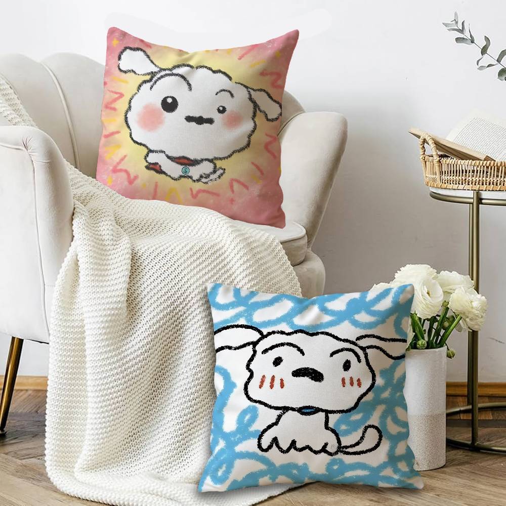 Cartoon C-Crayon S-Shin-chan Nohara Shiro Maple Design Cushion Cover Happy Autumn Harvest decor Holiday Decorati Pillow Cover