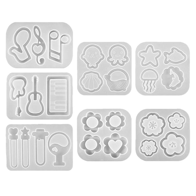 

7 шт. несколько стилей орнамент зыбучие пески силиконовая эпоксидная форма брелок кулон ремесленная форма для подарка на день Святого Валентина