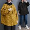 2024 Nowe Bluzy Plus Size Płaszcz na Guziki Luźne Długi Rękaw Codzienne Kurtki Duży Rozmiar Jesień Zima
