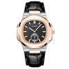 PLADEN Mens Quartz Watch Stainless Steel Waterproof Luminous Casual Sports Wristwatch