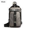Anti-theft Chest Shoulder Bag Men's Sling Crossbody Bag Messenger Backpack USB Port Bag
