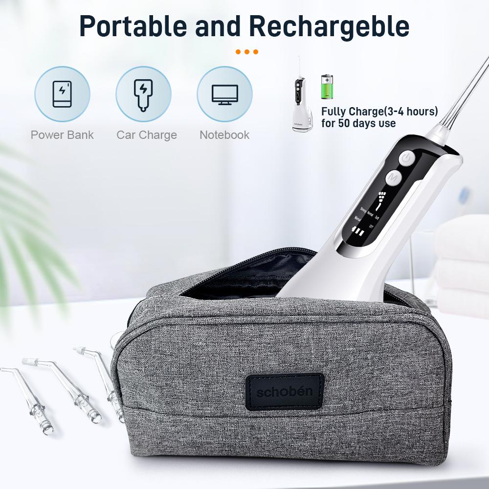 Electric Water Flosser Portable Oral Irrigator for Home Use USB Rechargeable Dental Scaler High-frequency Pulse Oral Cleaner
