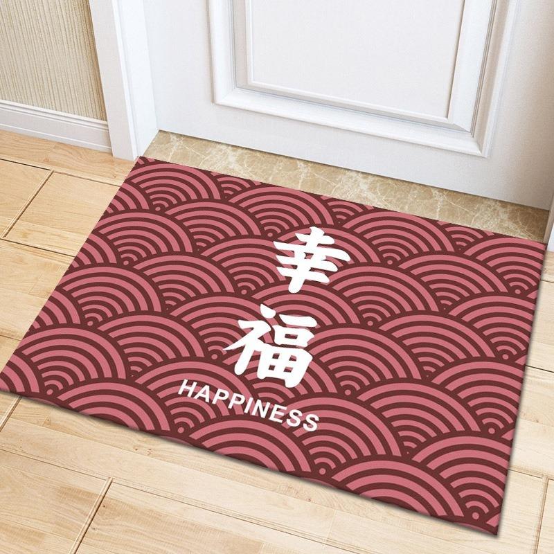 Cute Animal Print Kitchen Mat Non-Slip Waterproof Floor Rug for Cooking Area with Playful Pet Pattern Easy Clean Decoration