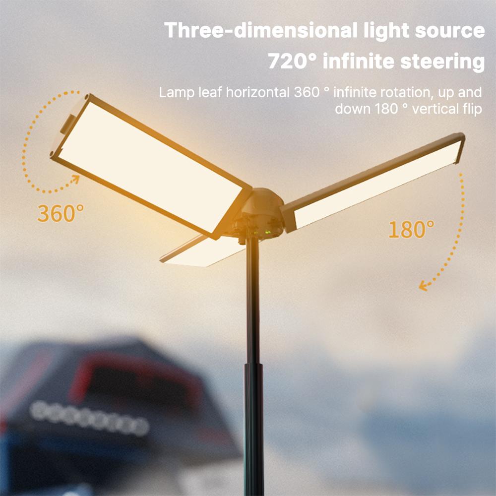 8000mAh Rechargeable Outdoor Portable Hiking Camping Fishing Flashlight Telescoping Camping Lantern Telescopic Camping Light
