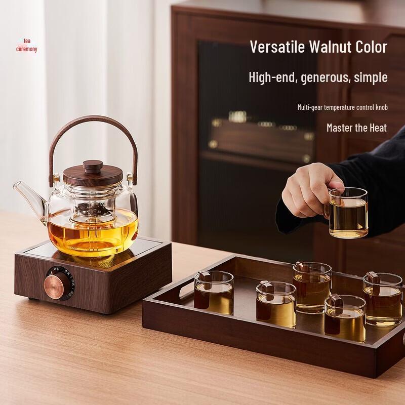 YIHUTEA Electric Ceramic Tea Stove Set with Kettle and Cups