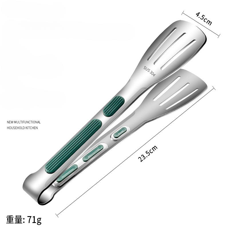 Food Tongs Stainless Steel Kitchen Tongs Meat Salad Steak Food Clip Long Handle Non-slip BBQ Cooking Tongs Kitchen Utensils