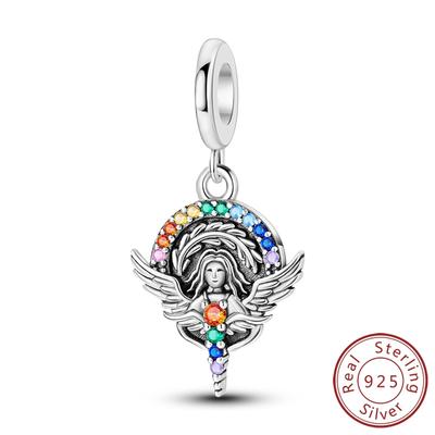 100% Real Copper Goddess Of Justice Pendant Charms Beads Jewellery Fit Original Bracelet For Women Diy Gift