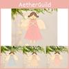 Elegant Wooden Christmas Hanging Ornaments With Nonwoven Fabric Angel Girl Designs