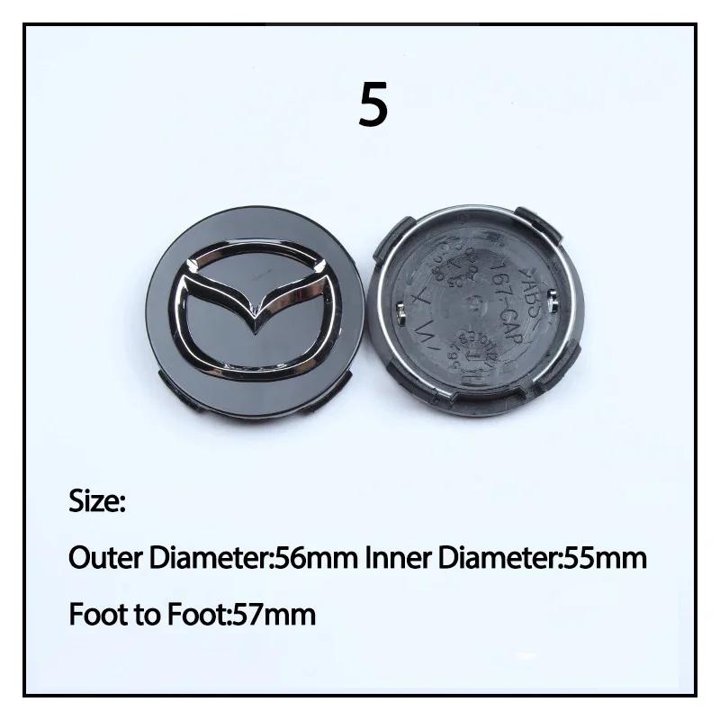 

52mm 56mm Car Wheel Center Hub Covers for Mazda Atenza MX3 CX5 2 3 6 323 626 RX8 CX3 RX7 Protege Axela Speed 6