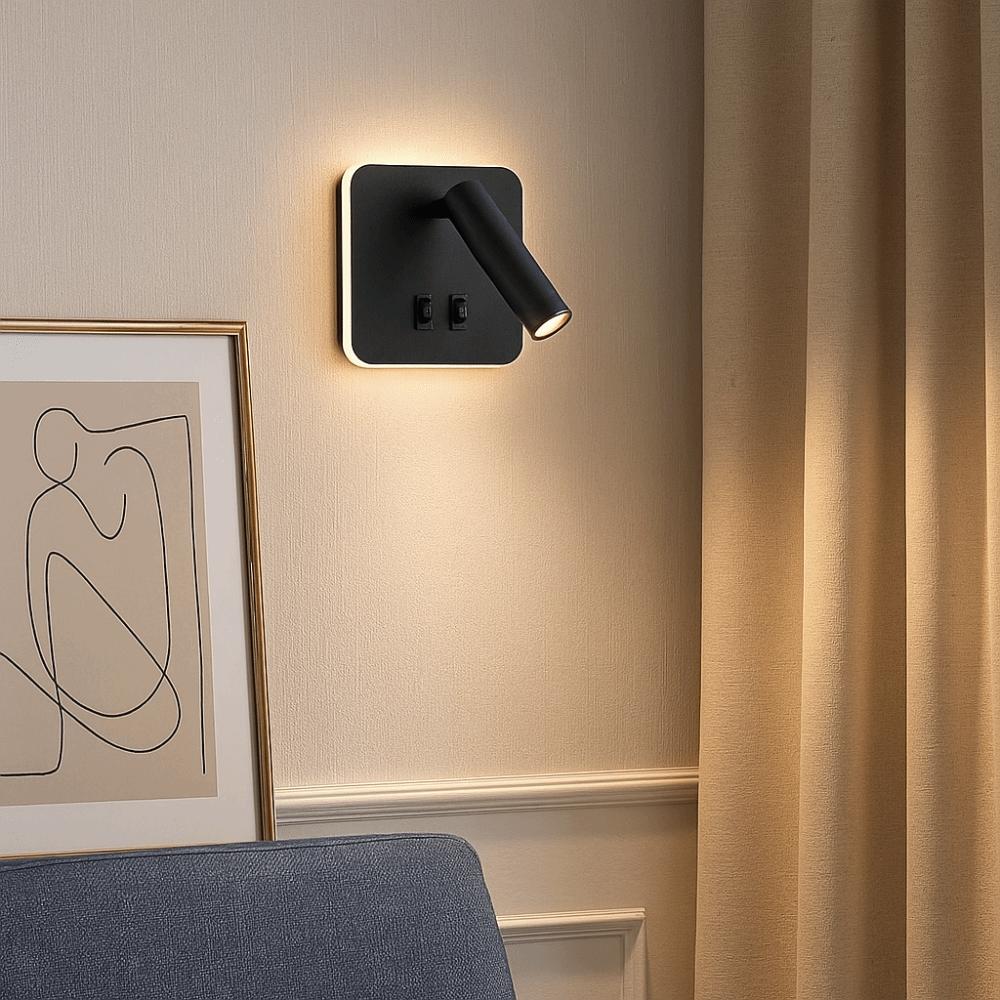 Dual Switch Reading Wall Lamp 350 Degree Rotating Rotating Light LED Wall Light  Bedhead Area