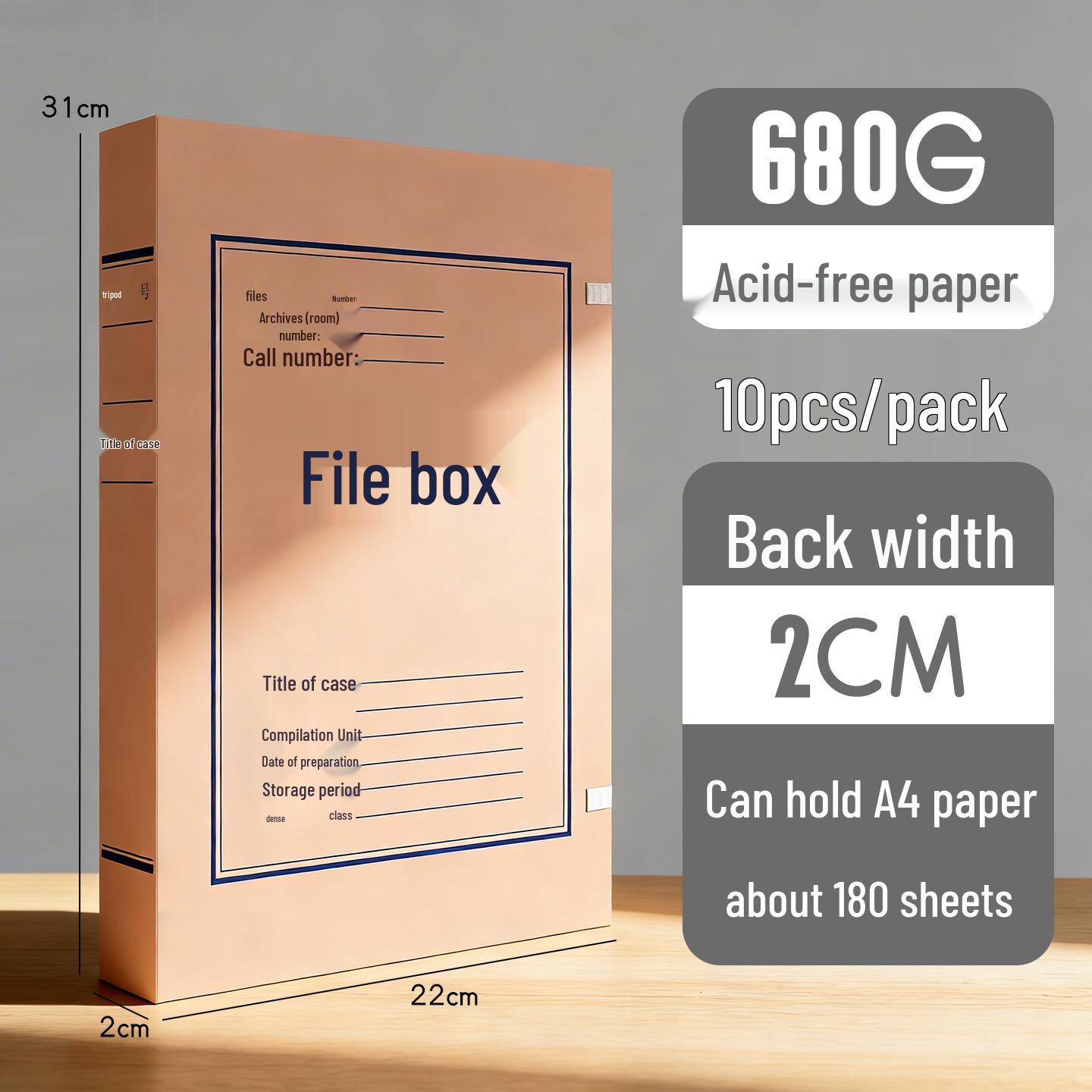 Kraft Paper A4 Document Storage Box