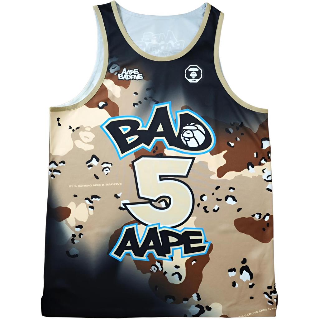 Li Ning X Aape Collaboration Anti-Five Series Breathable Sports Jersey Men Tops Brown-Camouflage AAYT987-1