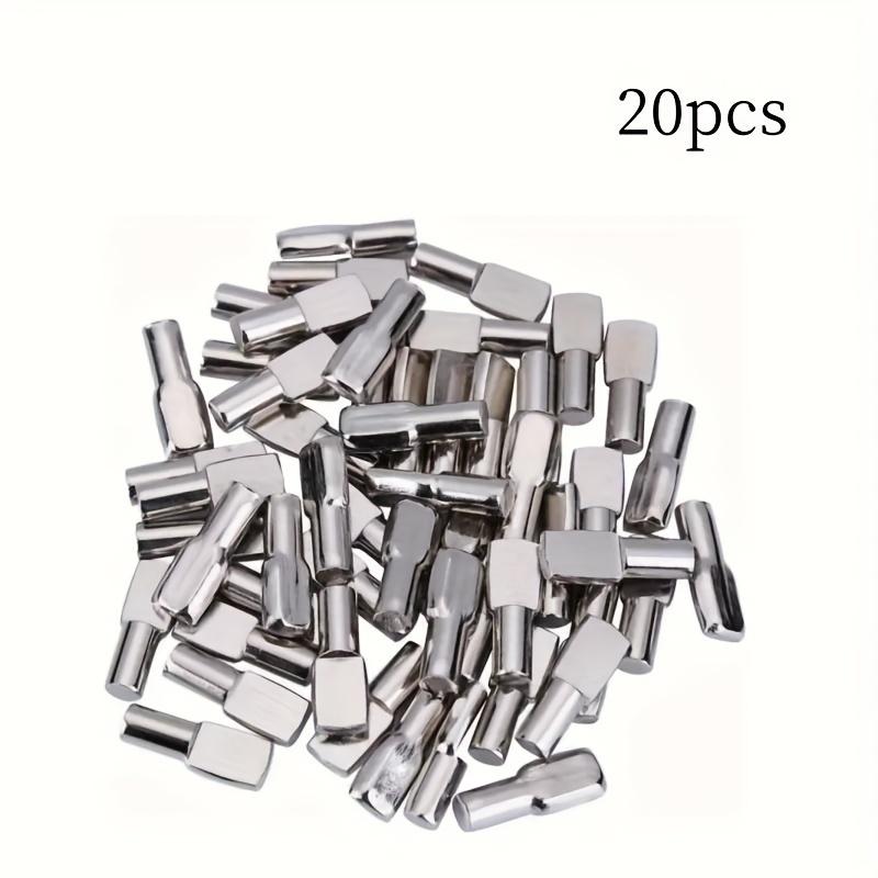 20/50Pcs Shelf Pins Pegs, 5mm Spoon Shape Nickel Plated Shelf Support Pegs, Bookshelf Pegs For Shelves