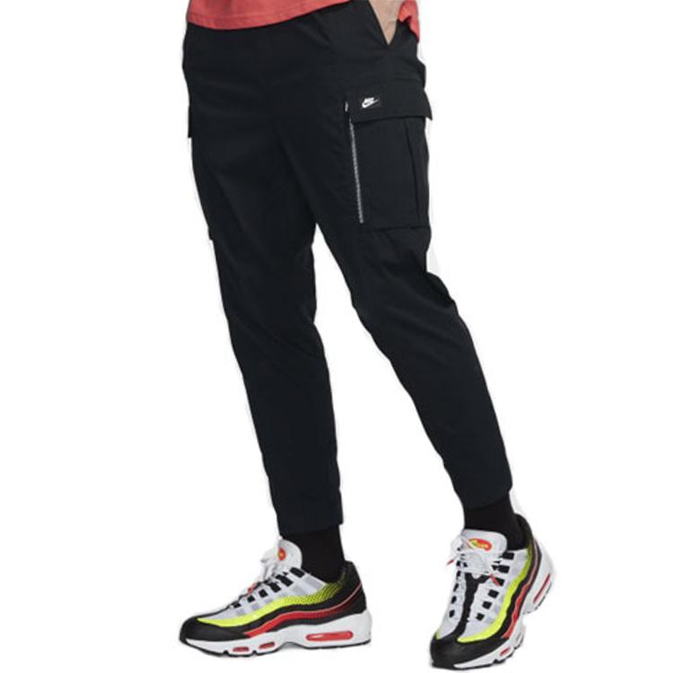 Nike Sportswear Men's Cargo Big Pocket Casual Black Long Pants Black BV3128-010