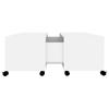 Vidaxl Coffee Table, White, 75X75X38 Cm, Wood-Based Material