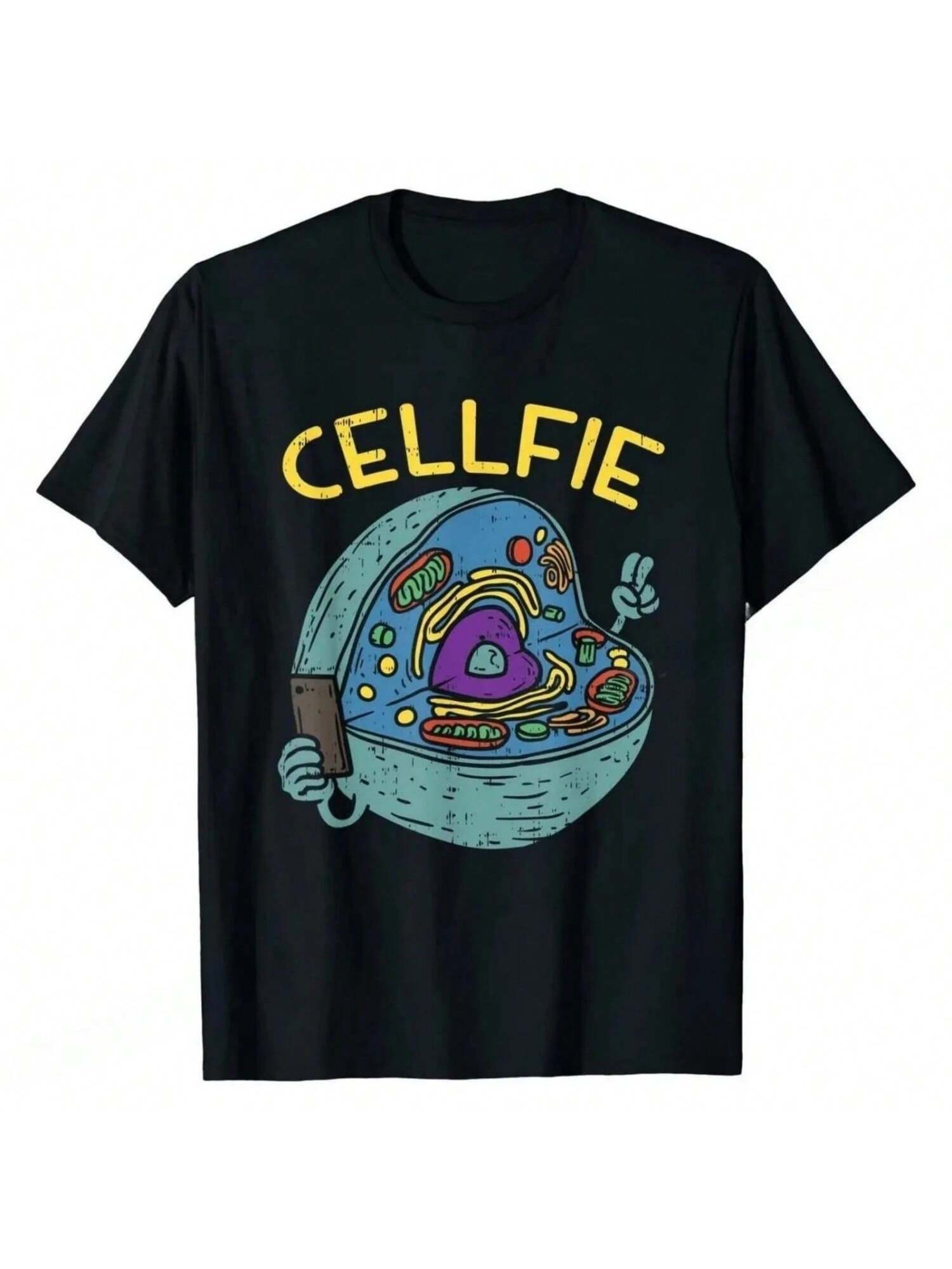 Cell Fie Funny Science Biology Teacher T Shirt Tops Tees Discount Casual Women Top T-Shirts Casual Graphic T Shirts Fashion 1 S разноцветный