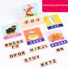 Children Wooden Spelling Puzzle Game Toy Montessori Educational Toys English Alphabet Cards Letter Learning Toys Gift for Kids
