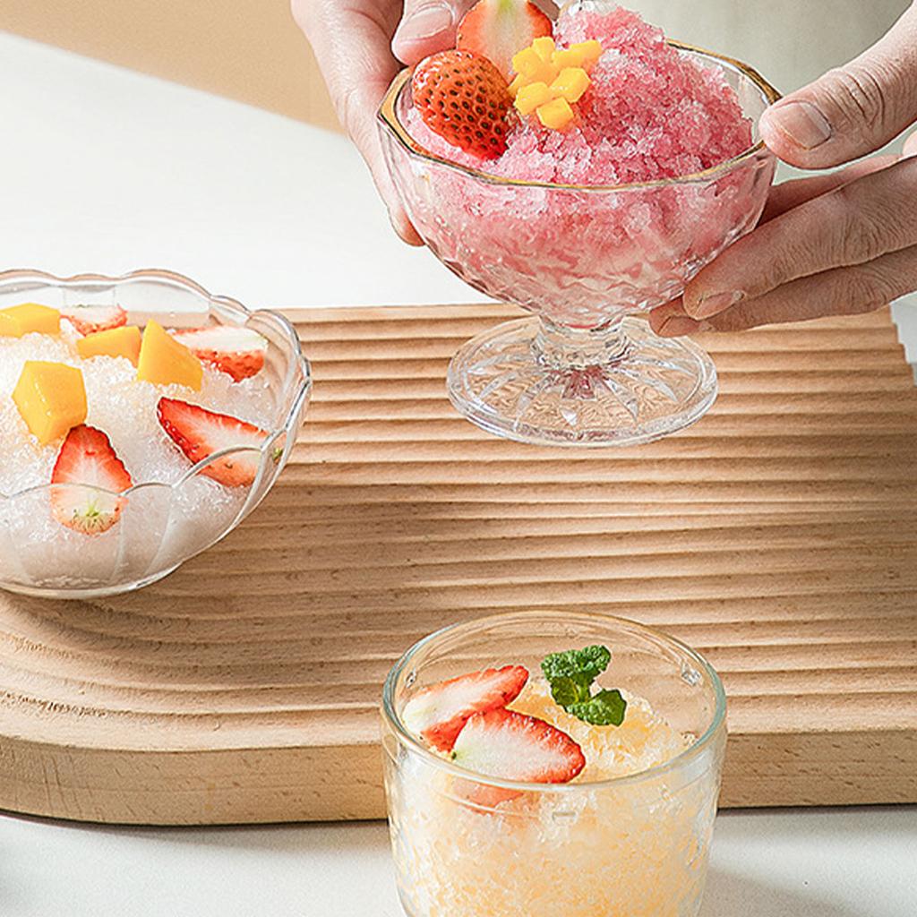 Manual Ice Crusher Wireless Portable Pointed Blades Shaved Ice Maker Machine for Family Gatherings Parties