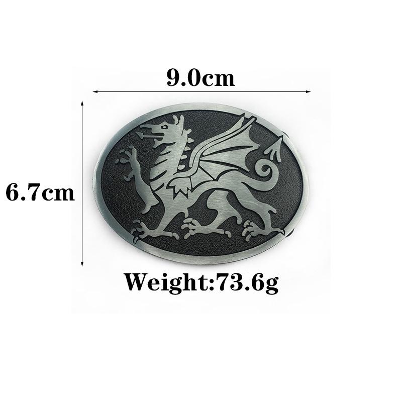 Smooth Chinese Dragon Buckle Zinc Alloy Men's Belt