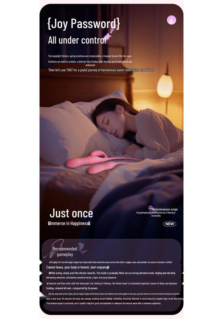 Automatic Telescopic Vibrator & Clitoral Stimulator for Women - Erotic Massage Device